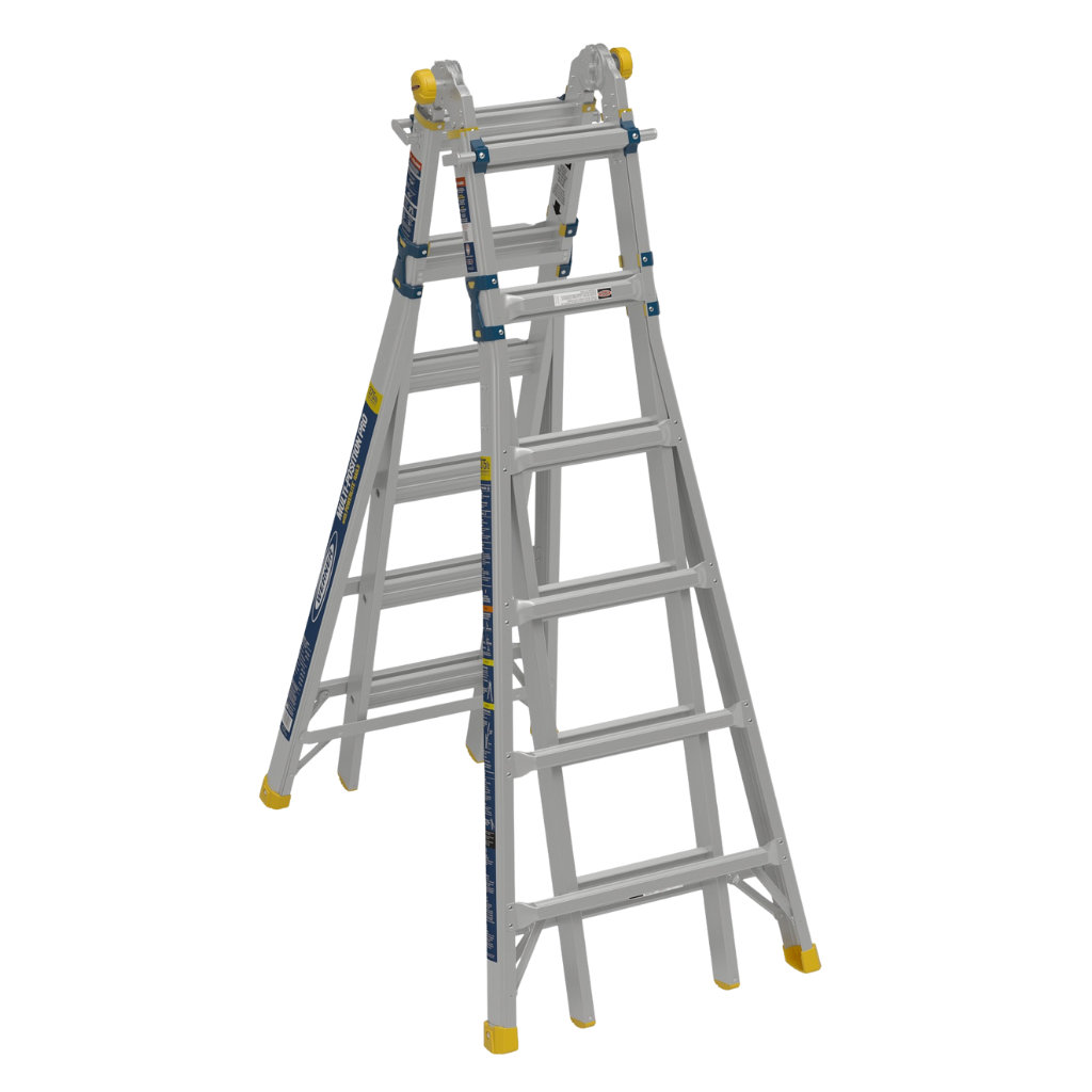 Werner 5 in 1 Multi Position Pro 26 ft. Reach Aluminum Adjustable Multi ...